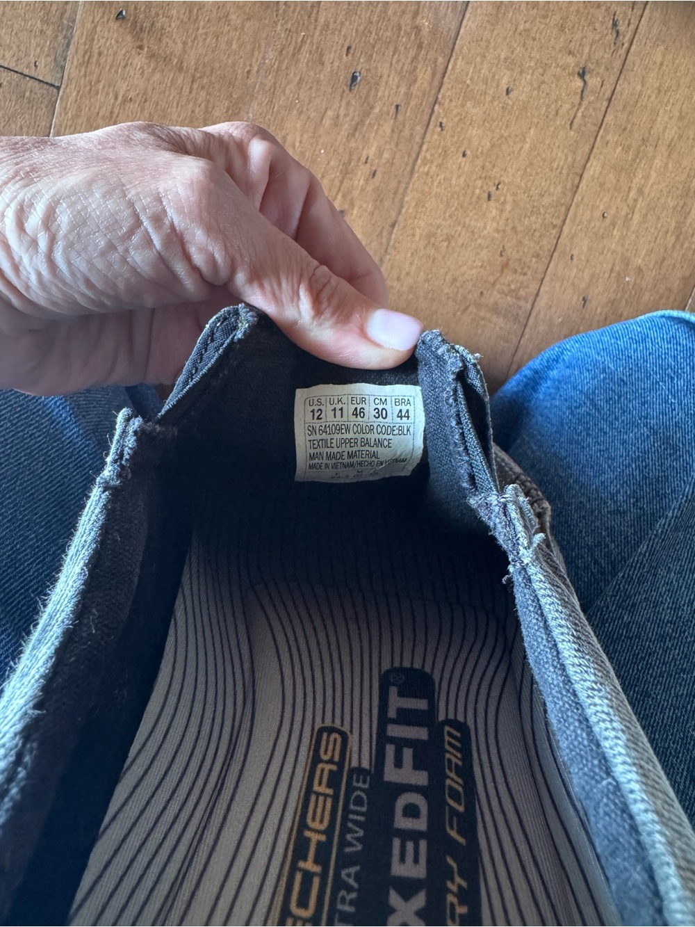 Skechers Men's Slip-On Loafers in Charcoal and Black - Picture 5 of 7